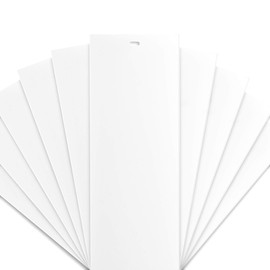 DALIX PVC Vertical Blind Replacement Slats Curved Smooth White 64.5 x 3.5 (10-Pack)