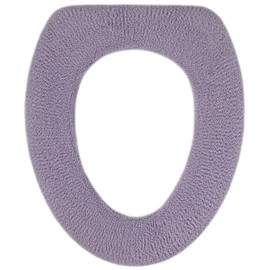 Soft Toilet Seat Cover - Plush, Thick Fabric Toilet Seat Warmer for Round, Elongated 14x18" Toilet Seats - Reusable, Machine-Washable, Easy-Install - Gift-Ready Packaging - Light Lavender