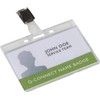Q-Connect Rigid Credit Card Sized Name Badge Holder and Clip