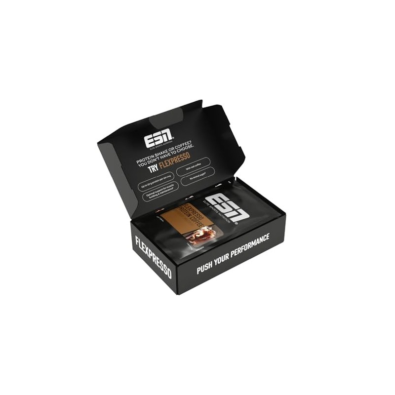 ESN Flexpresso Protein Coffee, Button Box, 5 x 30 g,