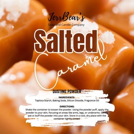 JerrBear’s Custom Body Dusting Powder - Scented - Gentle - Fine Powder Talc-Free Fragrance Moisture Cosmetic Skin Care:_Salted Caramel