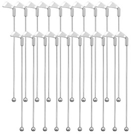 Hushee 20 Pcs Metal Golf Cocktail Stirrers Swizzle Stir Sticks 7.87 Inch Reusable Drink Stirrer Sticks Party Decorations Golf Party Clubhouse and Outing Decorations