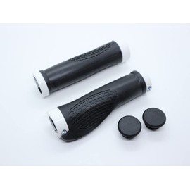 Beatus Mountain Bike Bicycle Ergonomic Handle Grips Left and Right Set Rubber Grips Type A (White)