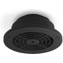 Black for SEVBLKX 4", 5", 6" Soffit Exhaust Vent for Bathroom and for Kitchen Fan
