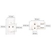 KOTARBAU® Multi Socket White Triple Sockets Earth Two Flat and