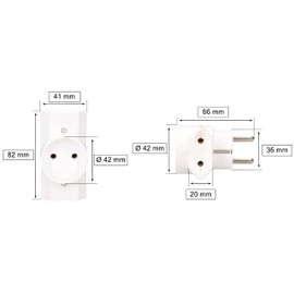 KOTARBAU® Multi Socket White Triple Sockets Earth Two Flat and One Round Socket