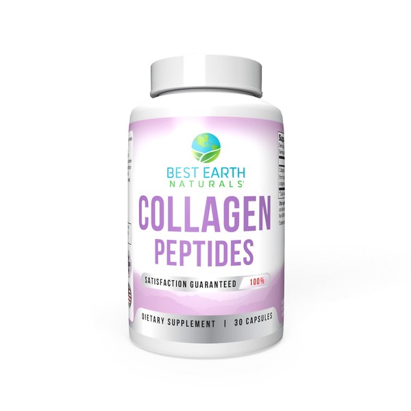 Collagen Peptides Complex Type I, III For Healthy Hair, Skin, Nails, Joints - Hydrolyzed Collagen Capsules Supplement - 30 Day Supply