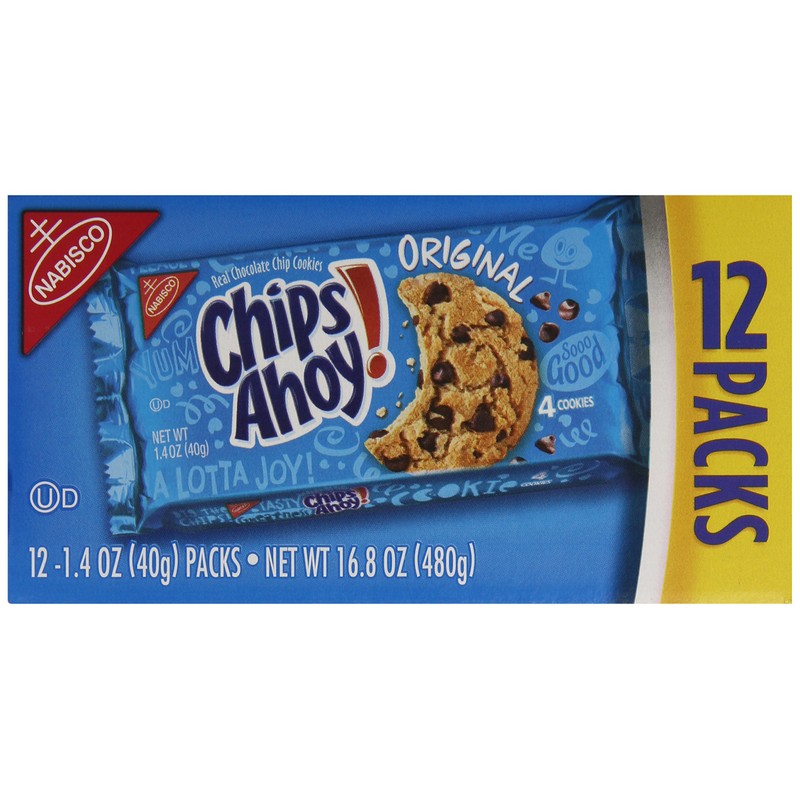 Chips Ahoy! Cookies (Crunchy Chocolate Chip, 1.4-Ounce Bags, 48-Pack)
