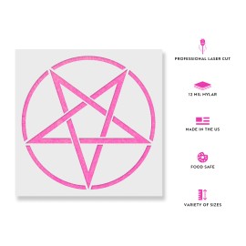 Stencil Revolution Pentacle Stencil - Durable & Reusable Mylar Stencils - 6"x6"