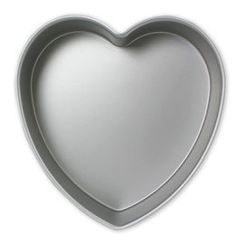 PME HRT103 Professional Aluminum Heart Cake Pan, 10 x 3-Inch, Standard, Gray