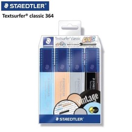 364 Vintage Staedtler Color Highlighter 4-Color Set / 컬러 형광펜 4색세트 364 빈티지 스테들러
