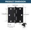 Allucky Matte Black 42 Pack 3x3 Inch Interior Door Hinges