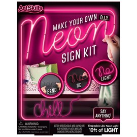 ArtSkills Make Your Own Neon Sign Kit, Pink Neon Lights for Bedroom Décor, Wall Décor, LED Flexible Light Strip for Custom Neon Signs