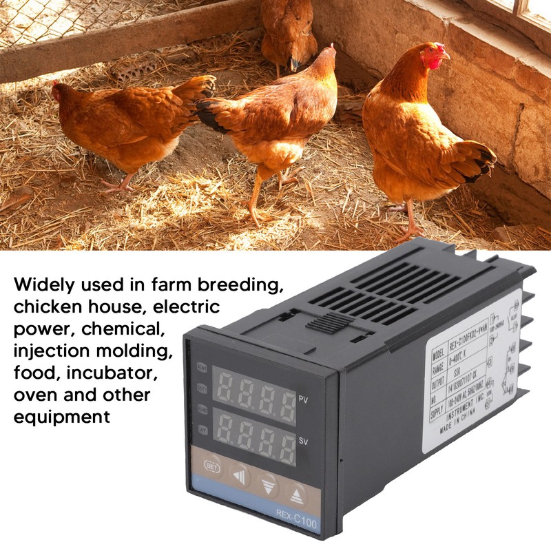 PID Thermostat Temperature Controller Set 0‑400℃ Digital Temperature Controller with