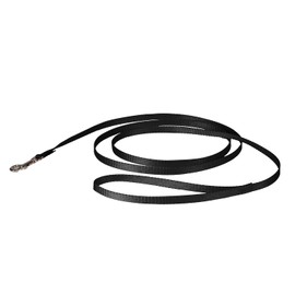 PetSafe Correa de nailon para perro, fuerte y duradero, estilo tradicional, con gancho de cuello fácil de usar, disponible en varios anchos y colores, Negro, 3/8 in. x 6 ft.