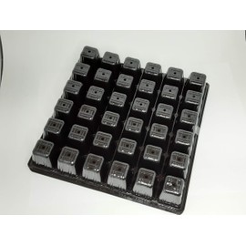 Nichiei Sangyo Connecting Pot, 10 Pieces, 36 Holes, Black