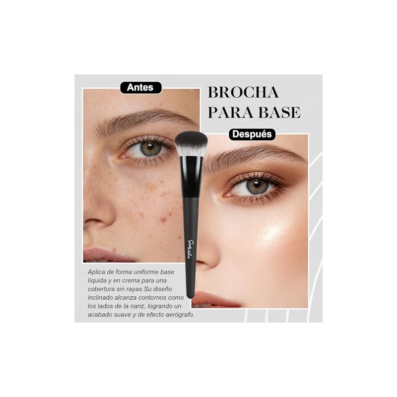 Start Makers Brochas Maquillaje Set Base Contorno Corrector Herramientas Angulares