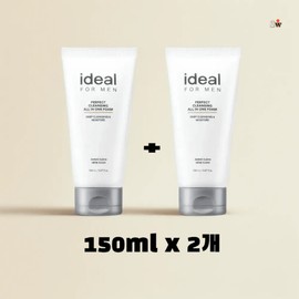 Ideal for Men Perfect All-in-One Cleansing Foam 150ml x 2 / 아이디얼포맨 퍼펙트 올인원 클렌징폼 150ml x 2개