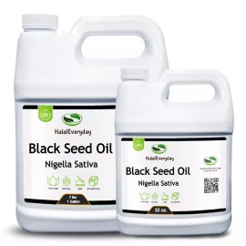 HalalEveryday Black Seed Oil 100%Pure Natural Cold Pressed Unrefined Unfiltered Nigella Sativa - 4 oz. Plastic Bottle