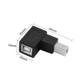 Traovien 90 Degree USB B Printer Adapter, 2 Pack USB 2.0 Type-B Male to Female Up and Down Angle Printing and Data Extension Adapter for Printer Scanner HDD (UP&Down)