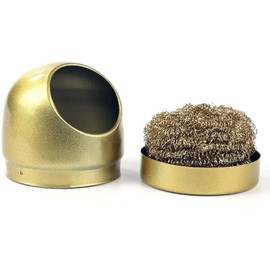 Soldering Iron Tip Cleaner and 3 Pack Brass Ball Wire-type with Holder By WYCTIN