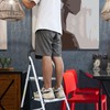 Big Red 2 Step Ladder, 400 lbs Ergonomic Folding Stool