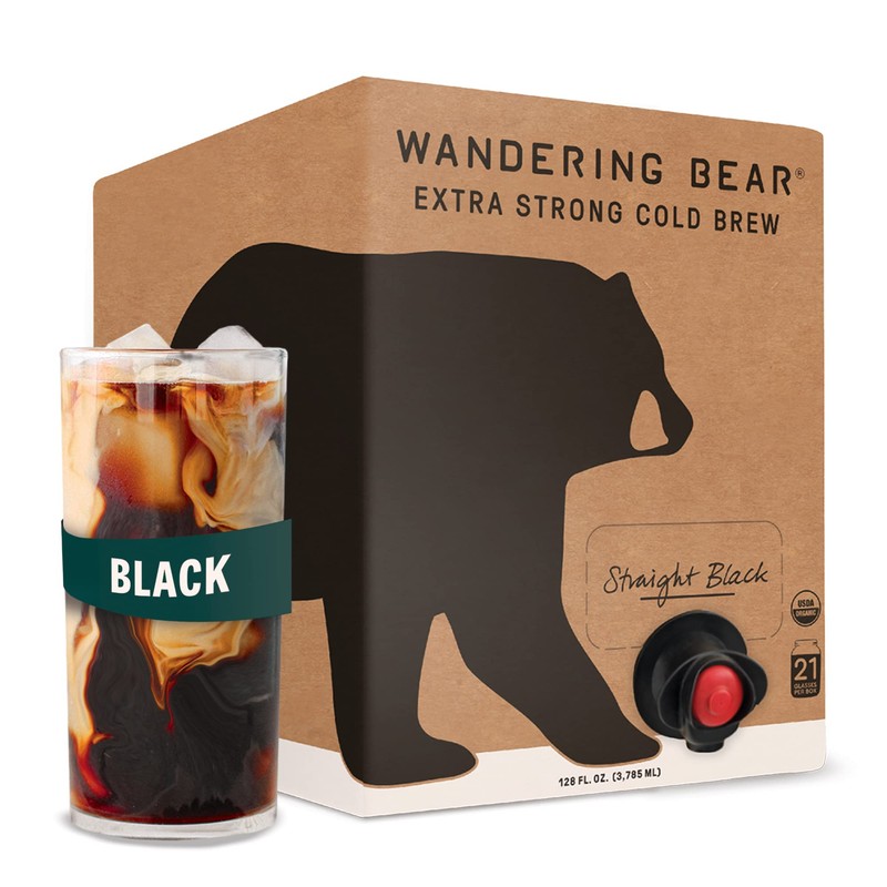 Wandering Bear Straight Black Organic Cold Brew Coffee On Tap,
