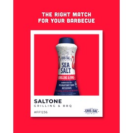 Cris-Sal Gourmet Grilling Sea Salt, Coarse Diamond Crystal Full Flavor Natural Grain Salt, Great for Cooking, Baking, Table Seasoning Recipes, Finishing and More, Pantry Friendly (17.63 Oz)