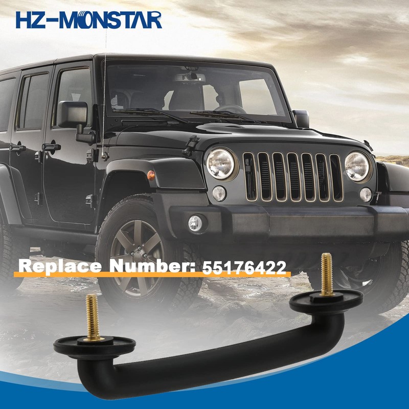HZ-MONSTAR Front Windshield Hold Down Bracket Strap Hood Footman Loop