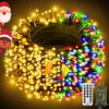 btfarm Color Changing Christmas Lights Outdoor Remote,Warm White-Multicolor