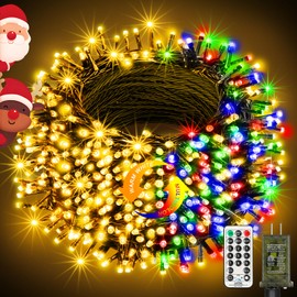 btfarm Color Changing Christmas Lights Outdoor Remote,Warm White-Multicolor