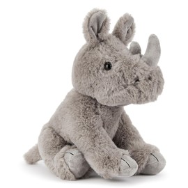 Zappi Co Robin the Rhino Plush Toy Rhinoceros (22cm) Horned Wonder - Soft, Cuddly, 100% Recycled - Mighty African Friend