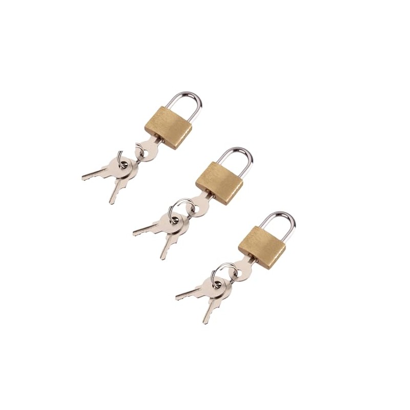 Padlocks with Keys 20mm Mini Padlock for Locker Suitcase Luggage