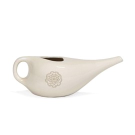 Bodhi NETI POT Nose Rinse Jug Ceramic Neti Jug with Mandala (Gold) | Jug for Nose Rinse | Nose Shower | Nethi Pot - Nethi Pot