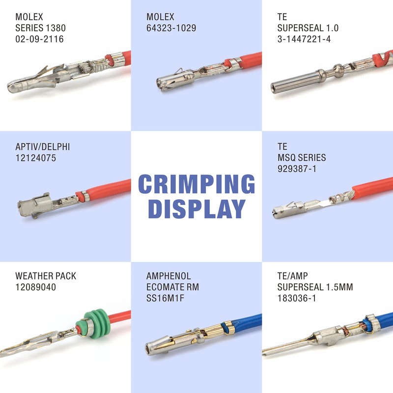 iCrimp Open Barrel Terminals Crimper for Various-sized Contacts AWG 28-14