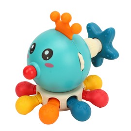 Baby Octopus Press Toys 12 to 18 Months Tactile Sensory Multiple Play Octopus Musical Toys Pulling String Sensory Toy Blue