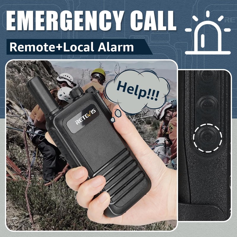 Retevis RB47 IP67 Waterproof Walkie Talkies, Small 2 Way Radio,