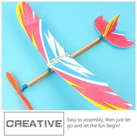 NUOBESTY 10Pcs Rubber Band Powered Aircraft Airplane Model Wood Airplane Kits Throwing Glider Airplane Toy for Outdoor Sports Toy ＆ Kids Toys Gift