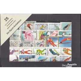 Prophila Collection Motifs 25 Different Ski Sports Stamps (Stamps for Collectors) Winter Sports (Ski/Ice Hockey/Bob …)