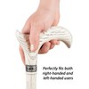 Asterom White Walking Cane - Handmade, Ergonomic, Sturdy - Wooden