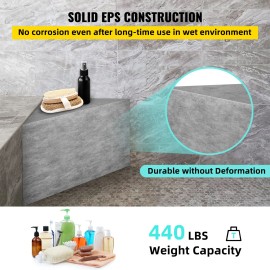 22.4\" X 16\" X 20\" Factory-Ready Tileable Shower Seat 100% Waterproof and Leak-Proof for Shower Rooms AccessoriesSize: Size 22.625”x16”x20"