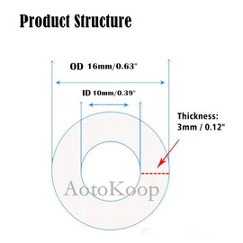 AotoKoop 3/8 Silicone Vacuum Tubing Hose Line 10 FT 130PSI Max Pressure Blue (10mm ID)