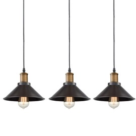 CLAXY Ecopower Industrial Mini Oil Rubbed Bronze Pendant Light 3 Pack