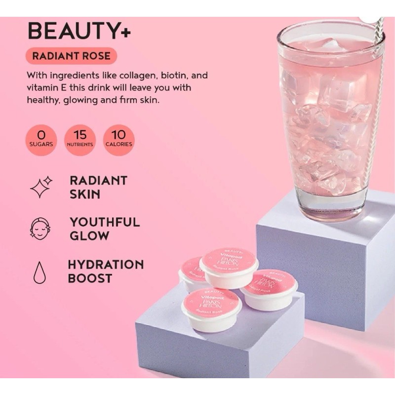 Paris Hilton Blue 22oz Vitapod Water Bottle + 6 Pods