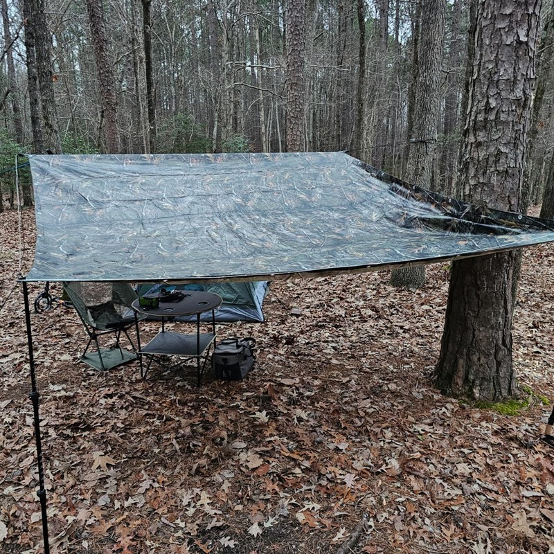LOOGU Heavy Duty Waterproof Tarp, Bionic Tree Camo Multi Purpose