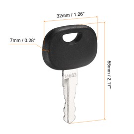 sourcing map Equipment Key Machines Ignition Key for Excavator (Part Number 14603) Pack of 3