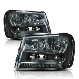 PM PERFORMOTOR 2Pcs Headlights Assembly Compatible with Chevy Trailblazer EXT 02-09 | Headlamps with Clear Corner