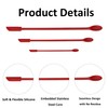 AUXBC 4Pcs Red Mini Silicone Spatula Set, Tiny Makeup Spatulas