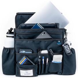 Rugged Tools Car Seat Organizer - Front Seat Organizer for Passenger Seat - Car Office For Work Truck, Police, Business, and Law Enforcement - Over the Seat Storage File Organizer for Truck Cab