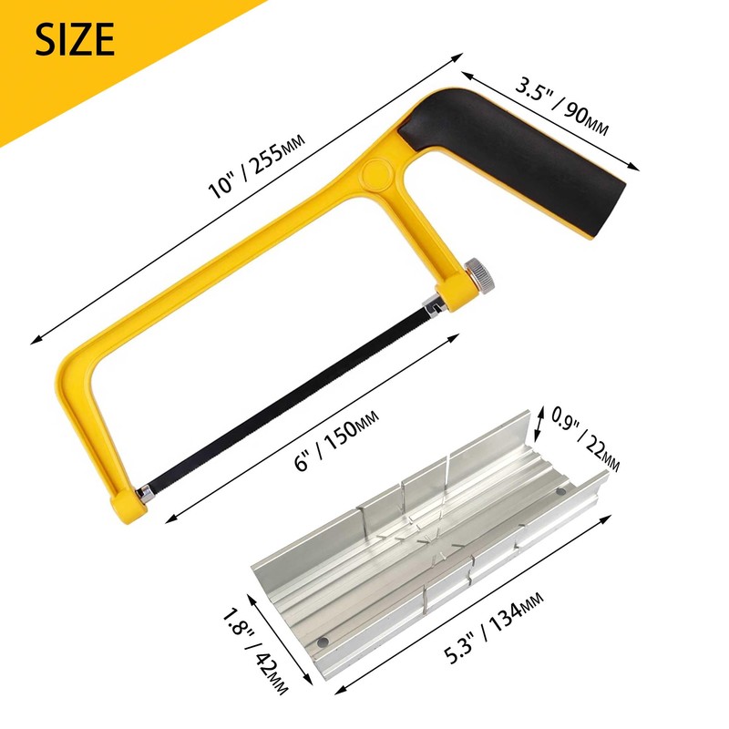Hanpex 6 in. Mini Hacksaw & mitre Block Set -